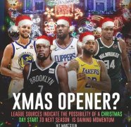 NBA马上又圣诞大战了，杜兰特和詹姆斯联盟第一人之争！