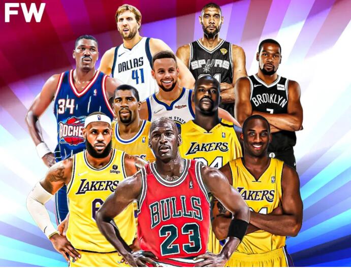 从10位NBA传奇巨星中选出最完美的五位